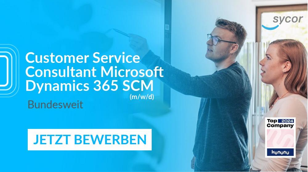 Customer Service Consultant Microsoft Dynamics 365 SCM (m/w/d) (Vollzeit | Göttingen / Telearbeit)